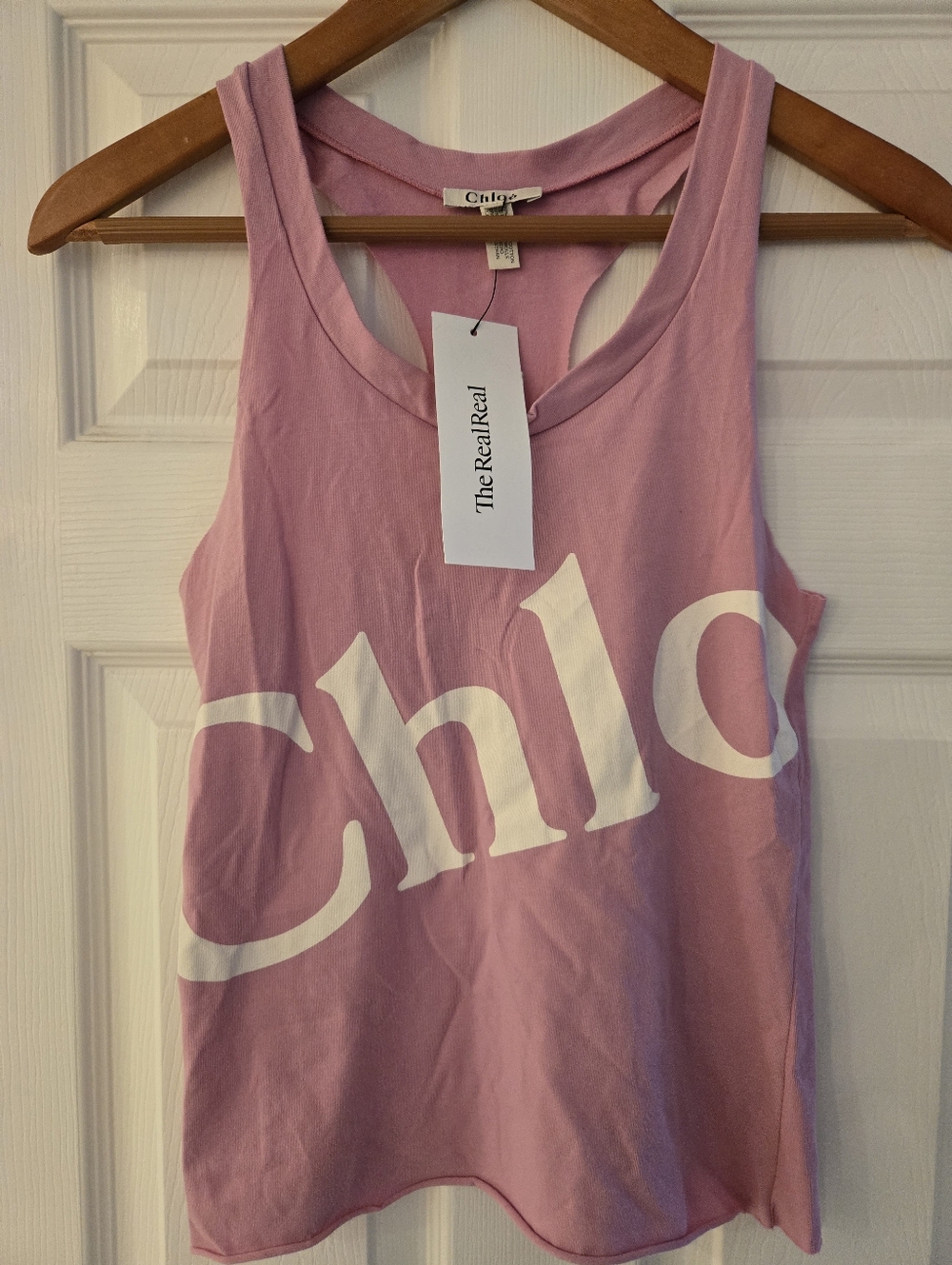 Chloé Pink Rcerback Tank Top - Picture 4 of 6